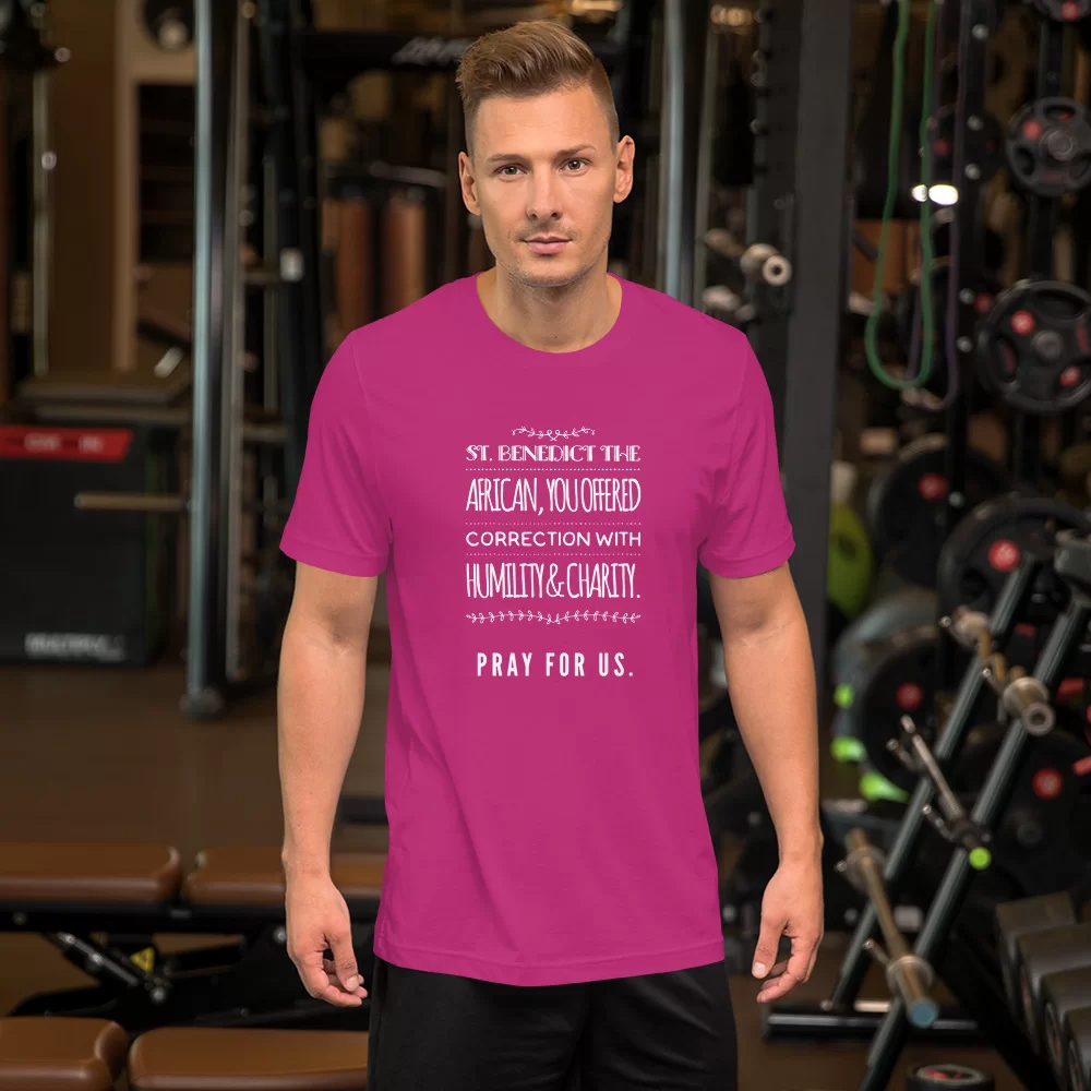 Saint Benedict the African Catholic Shirt - Image 5