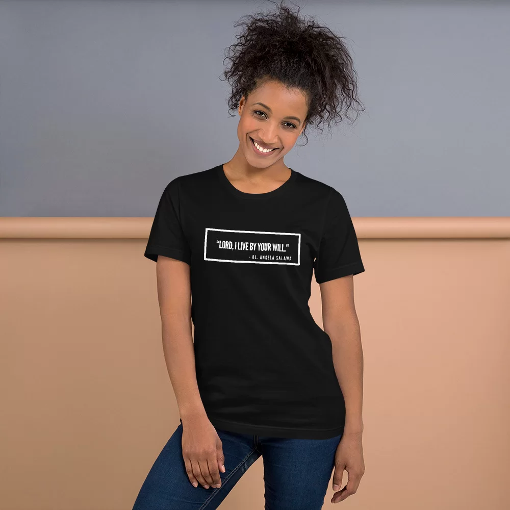 St. Angela Salawa Catholic Shirt - Image 2