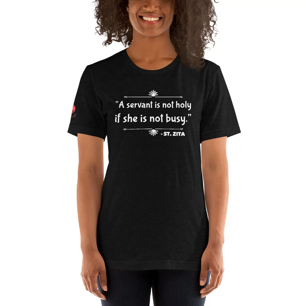 Saint Zita Catholic T Shirt - Image 2