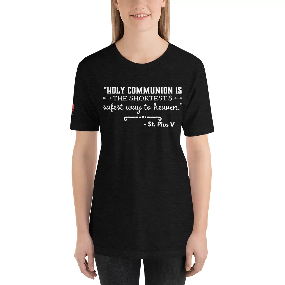 Saint Pius V Catholic T Shirt - Image 2