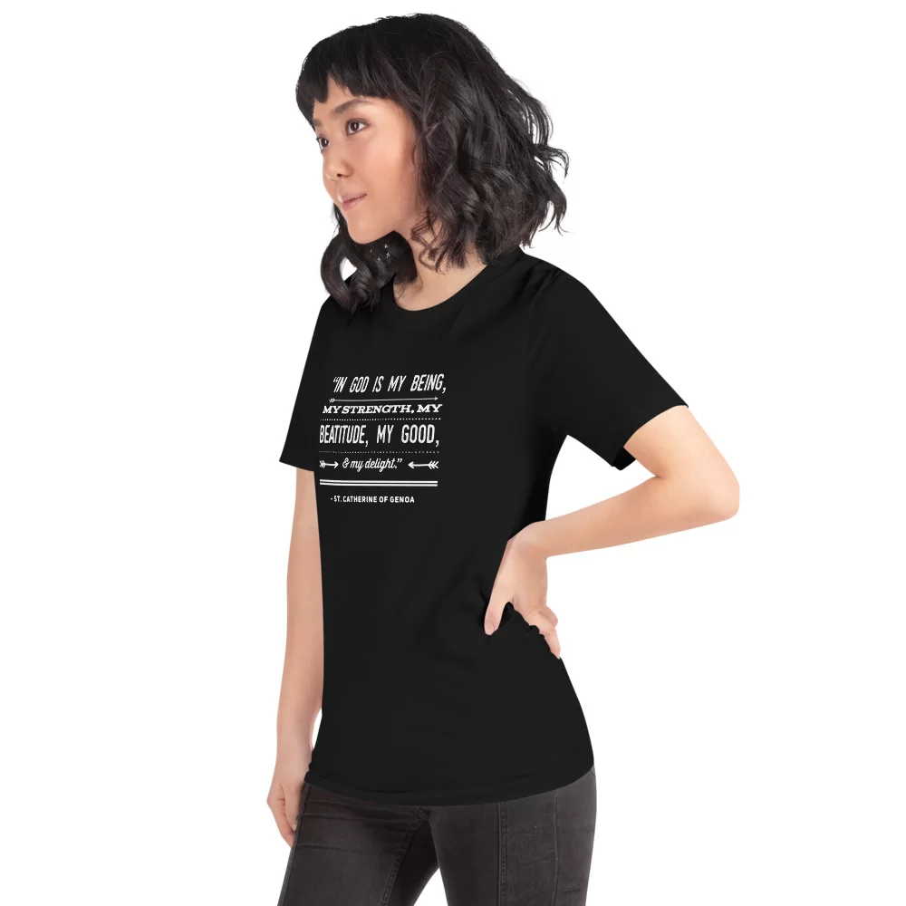 St. Catherine of Genoa Catholic Shirt - Image 3