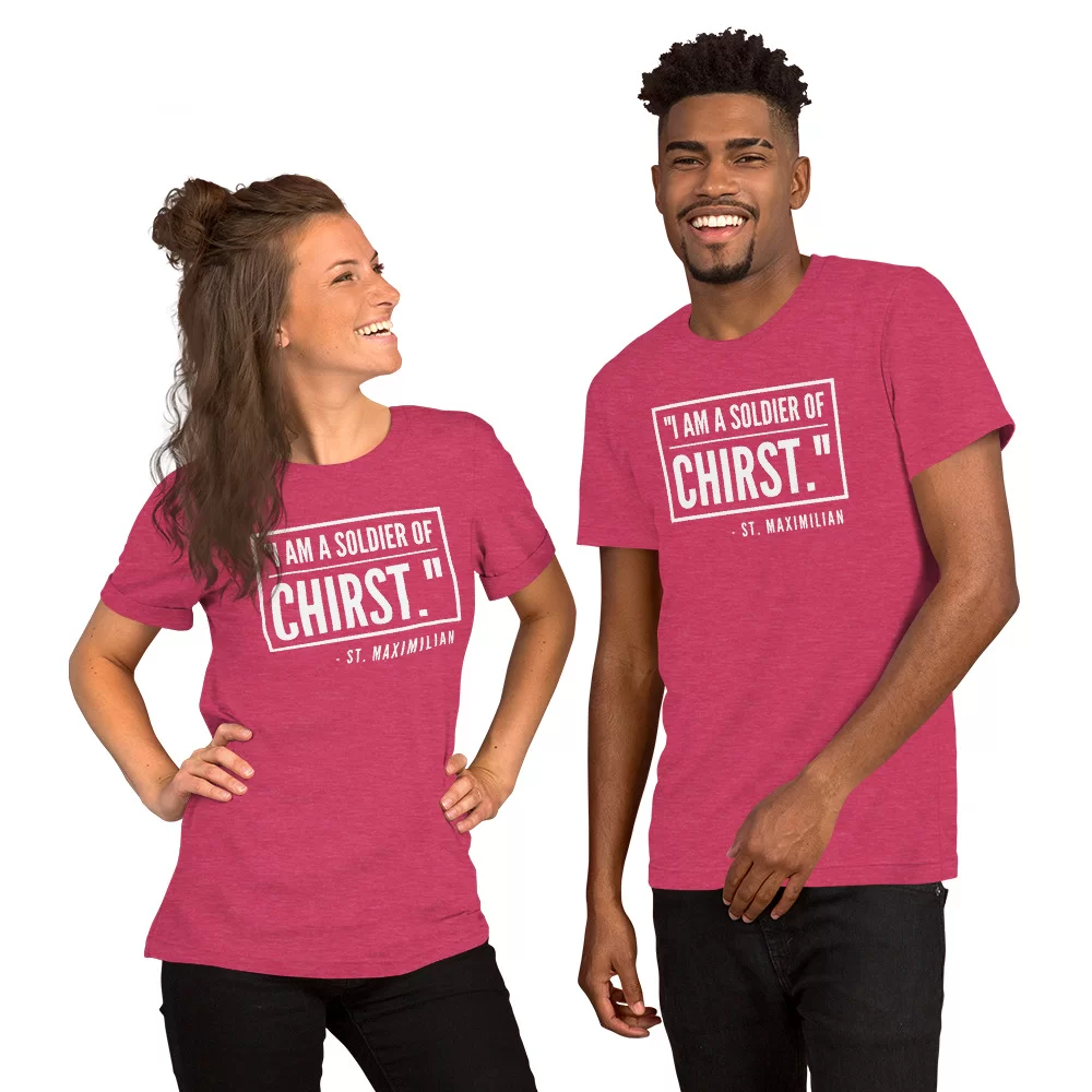 Saint Maximillian Catholic Tee - Image 6