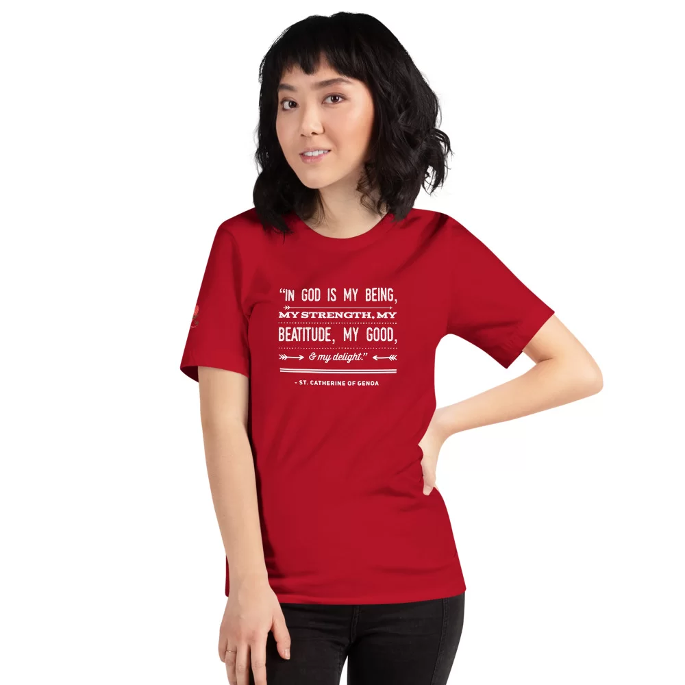 St. Catherine of Genoa Catholic Shirt - Image 6