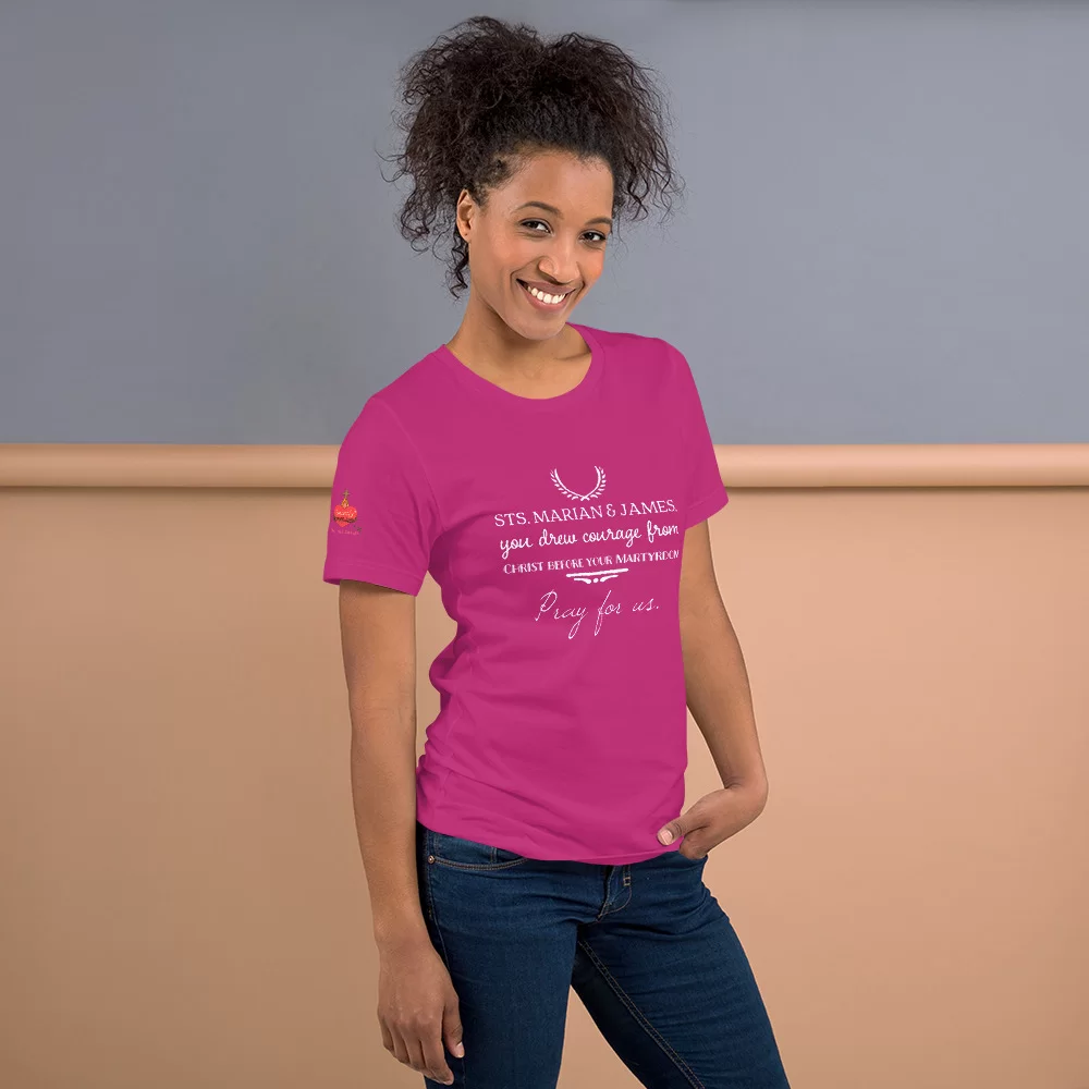 Saints Marian and James Catholic Shirt - Image 9