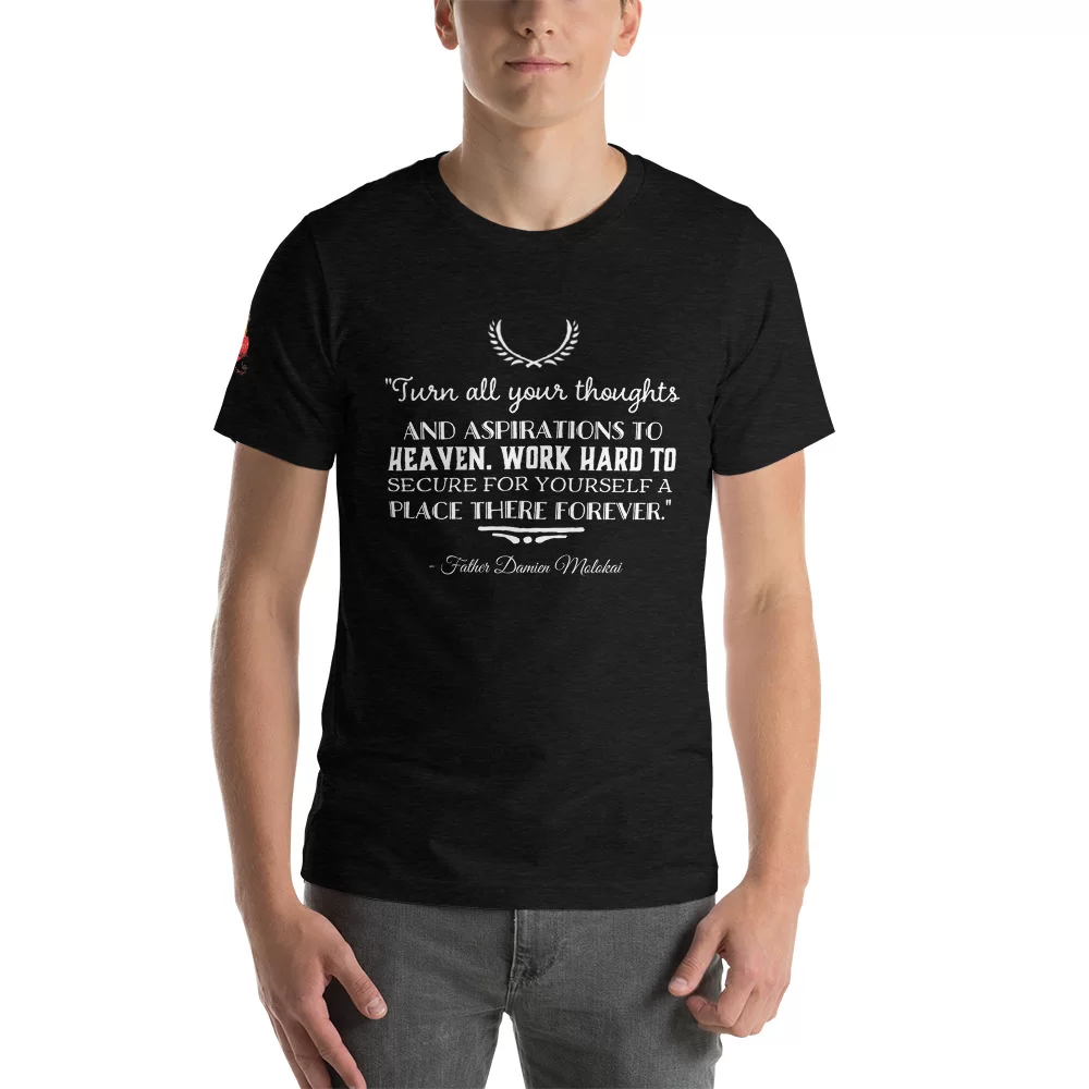 Saint Damien Molokai Catholic Shirt - Image 2