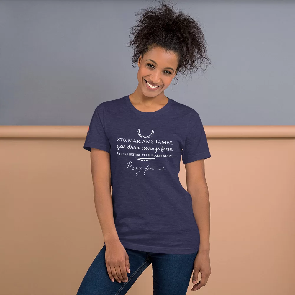 Saints Marian and James Catholic Shirt - Image 6