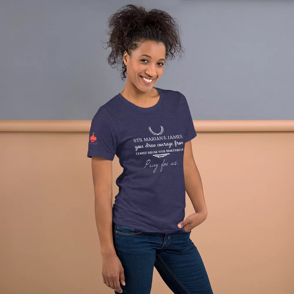 Saints Marian and James Catholic Shirt - Image 7