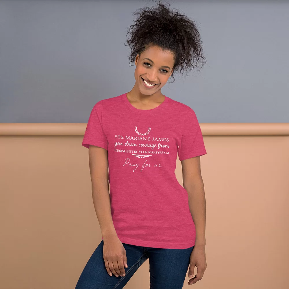 Saints Marian and James Catholic Shirt - Image 13