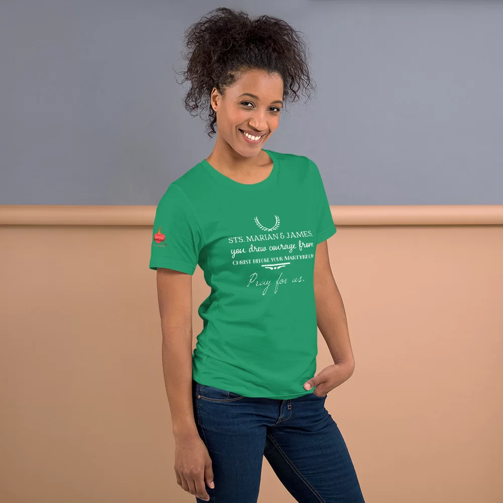 Saints Marian and James Catholic Shirt - Image 12