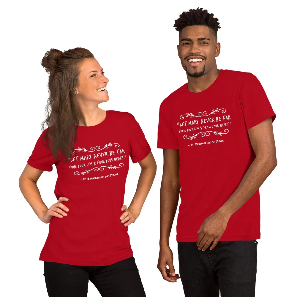 Saint Bernardine of Siena Catholic Shirt - Image 3